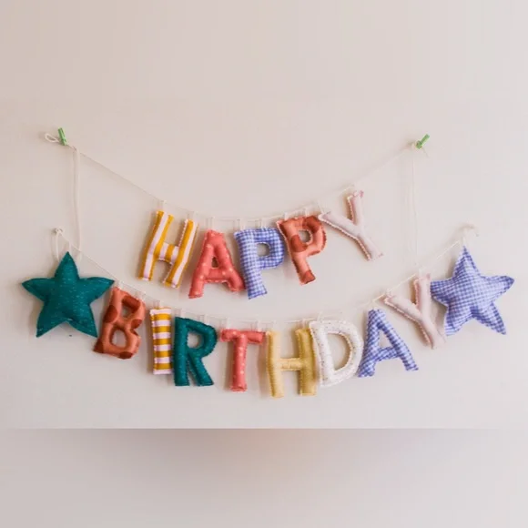 Happy Birthday Fabric Banner